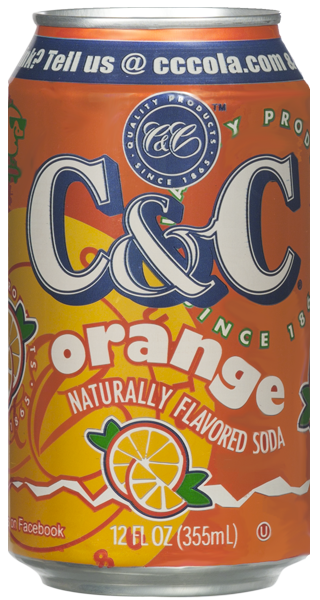 C&C Orange Soda - Case of 24 Cans