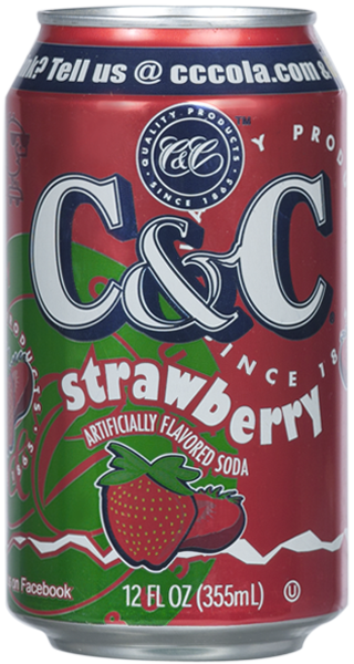 C&C Strawberry Soda - Case of 24 Cans