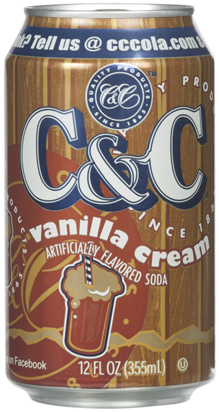 C&C Vanilla Cream Soda - 12oz Cans - 24 Pack