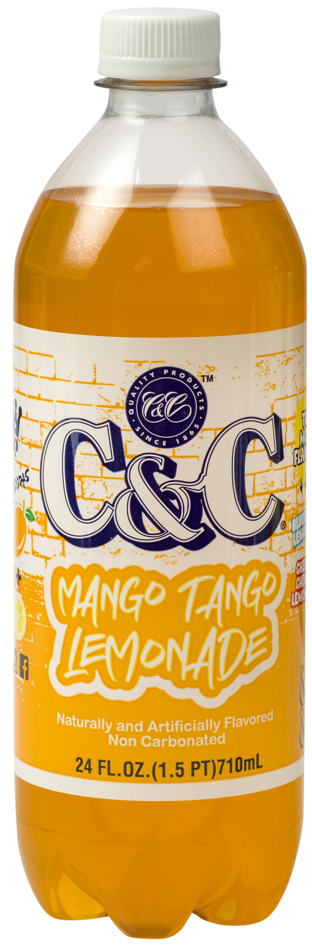 NEW! C&C Mango Tango Lemonade (Non Carbonated) - Case of 24 Bottles