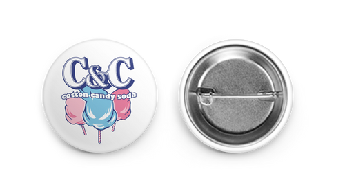 C&C Cotton Candy Soda Pin-back Button