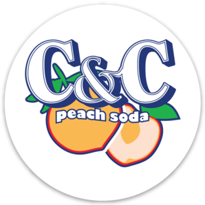 C&C Peach Soda Sticker