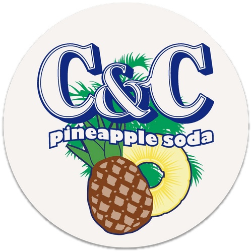 C&C Pineapple Soda Coasters (Set of 2)