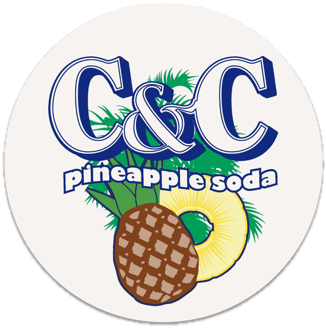 C&C Pineapple Soda Coasters (Set of 2)
