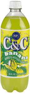 C&C Banana Soda - 24oz Bottles - 24 Pack