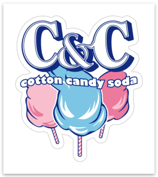 C&C Cotton Candy Soda Sticker