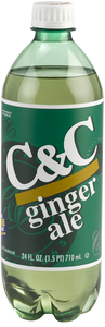 C&C Ginger Ale Soda - 24oz Bottles - 24 Pack