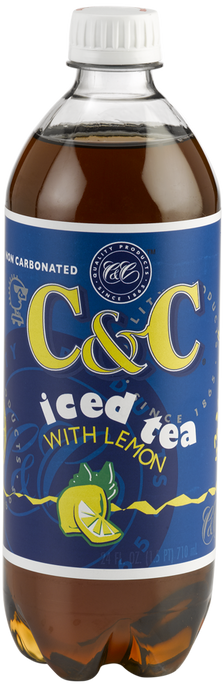 C&C Iced Tea with Lemon (Non Carbonated)- Case of 24 Bottles