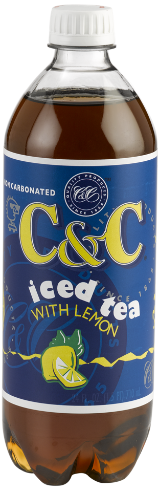 C&C Iced Tea with Lemon (Non Carbonated)- Case of 24 Bottles