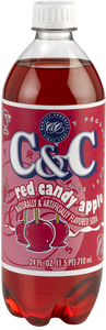 C&C Red Candy Apple Soda - Case of 24 Bottles