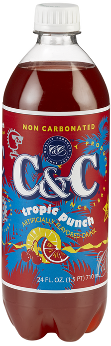 C&C Tropic Punch (Non Carbonated) - 24oz Bottles - 24 Packs