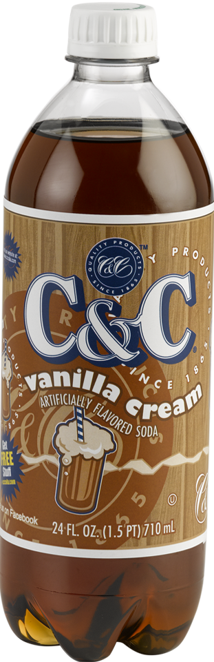 C&C Vanilla Cream Soda - Case of 24 Bottles